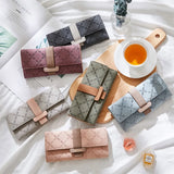 Flower Long Wallet PU Leather Women Wallets Purse Trifold Clutches