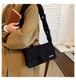 Winter Plush Shoulder Bag Square Bag Armpit Bags For Women