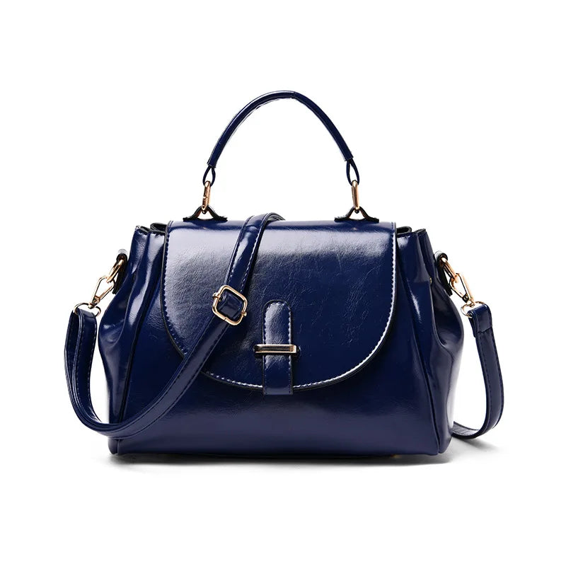 Vintage Leather Crossbody Bag for Women