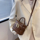Barrel-shaped Shoulder Bags Women Crossbody Square Bag and Purses