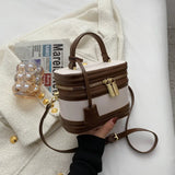 Barrel-shaped Shoulder Bags Women Crossbody Square Bag and Purses
