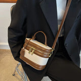 Barrel-shaped Shoulder Bags Women Crossbody Square Bag and Purses