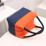 Canvas Lunch Bag Insulated Thermal Lunch Tote for Women Kids School
