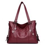 Casual Leather Clutch Women Zipper Soft Handbag Solid Shoulder Bags Pu