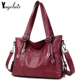 Casual Leather Clutch Women Zipper Soft Handbag Solid Shoulder Bags Pu