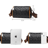 Casual Diamond Lattice Crossbody Handbags Women's Leather Shoulder Messenger Bag