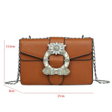Small Crossbody Bag Chain Shoulder Purse High PU Leather Handbag