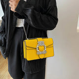 Small Crossbody Bag Chain Shoulder Purse High PU Leather Handbag