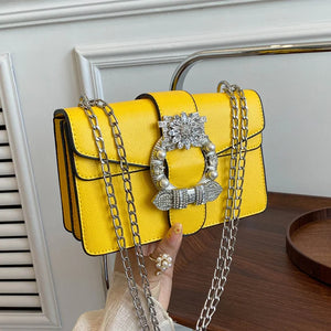 Small Crossbody Bag Chain Shoulder Purse High PU Leather Handbag