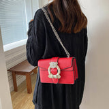Small Crossbody Bag Chain Shoulder Purse High PU Leather Handbag