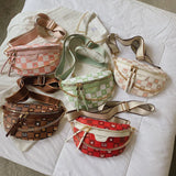 Chain Women's Fanny Pack Grid Leather Waist Bag Shoulder Crossbody Chest Bags