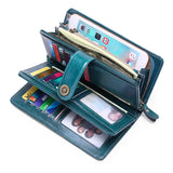 RFID Wallet Women Zipper Walets Leather Clutch Long Wallets Ladies Purse