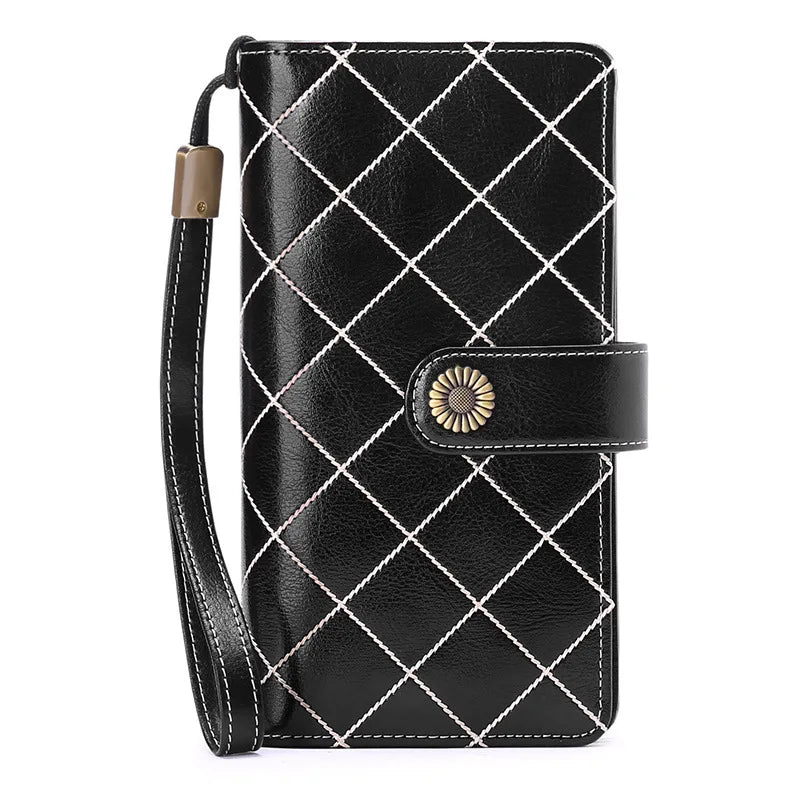 RFID Wallet Women Zipper Walets Leather Clutch Long Wallets Ladies Purse