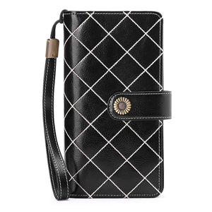 RFID Wallet Women Zipper Walets Leather Clutch Long Wallets Ladies Purse