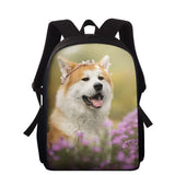 Customized Backpack Dog Printed School Bag for Girls Boys Book Bag 15 Inch