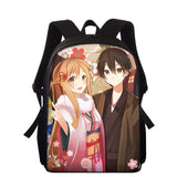 Anime Printing School Bags For Girls Boys Book Bag 15 Inch Student Schoolbag
