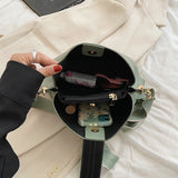 Women's Bucket Shoulder Crossbody Handbag Purses Soft PU Leather Clutches