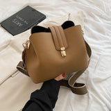 Women's Bucket Shoulder Crossbody Handbag Purses Soft PU Leather Clutches