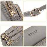 Mini Leather Crossbody Cellphone Wallet for Women