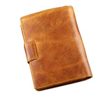 Genuine Leather Hasp Wallet Men Brown