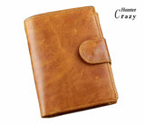 Genuine Leather Hasp Wallet Men Brown