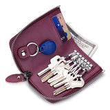Premium Leather Women Minimalist Key Holder Case Keychains