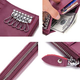 Premium Leather Women Minimalist Key Holder Case Keychains