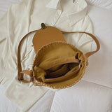 Straw Women Shoulder Crossbody Bags Handbag Purses Woven Beach Ladies Travel Bag