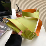 Green PU Leather Women Messenger Bag Crossbody Shoulder Saddle Clutch Handbag