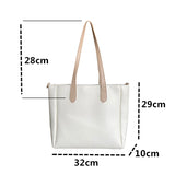 Large Capacity Bucket Shoulder Bag PU Leather Totes