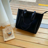 Large Capacity Bucket Handbags PU Leather Women's Totes Shopping Bag