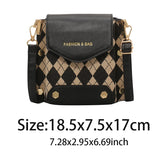 Retro PU Leather Crossbody Bag for Women Girls