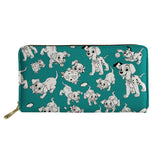 Funny Dalmatian Dog Pattern Leather Women Wallet Clutch