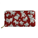 Funny Dalmatian Dog Pattern Leather Women Wallet Clutch
