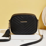 Quilted Shoulder Crossbody Bags Tassel Messenger Bags Small Chain Handbags