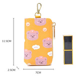 Animal Prints Key Bags Soft PU Leather Small Purses Women Mini Keychain Purse