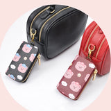 Animal Prints Key Bags Soft PU Leather Small Purses Women Mini Keychain Purse