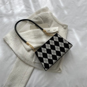 Canvas Women's Chain Crossbody Bag Flap Handbag