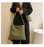 Canvas Women's Shoulder Bag Chain Crossbody Bag