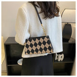 Canvas Women's Chain Crossbody Bag Flap Handbag