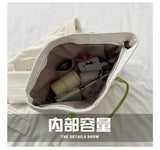 Canvas Women's Shoulder Bag Large Flap Handbag