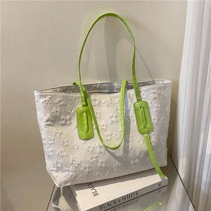 Canvas Women's Shoulder Bag Large Flap Handbag