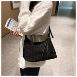 Canvas Women's Shoulder Bag Crossbody Half Moon Handbag