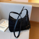 Canvas Women's Shoulder Bag Crossbody Half Moon Handbag