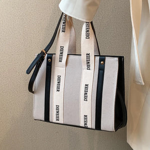 Canvas Women's Shoulder Bag Flap Handbag