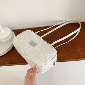 Canvas Women's Shoulder Bag Crossbody Bag Small Square Handbag