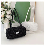 Canvas Women's Shoulder Bag Crossbody Bag Small Square Handbag