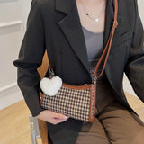 Canvas Women's Shoulder Bag Handbag Small Square Crossbody Bag