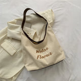 Canvas Women's Shoulder Bag Half Moon Handbag