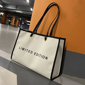 Canvas Women's Shoulder Bag Large Square Crossbody Casual Tote